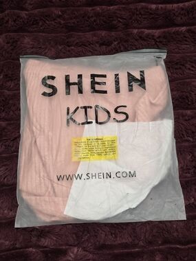 SHEIN Kids Pink & White Top - Girls